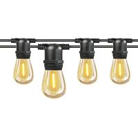 Гирлянда Белт-лайт Gen-Beltlight-5M-15E27-IP65 Черная (5м+3м) картинка 
